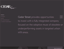 Tablet Screenshot of cedarstreetcap.com